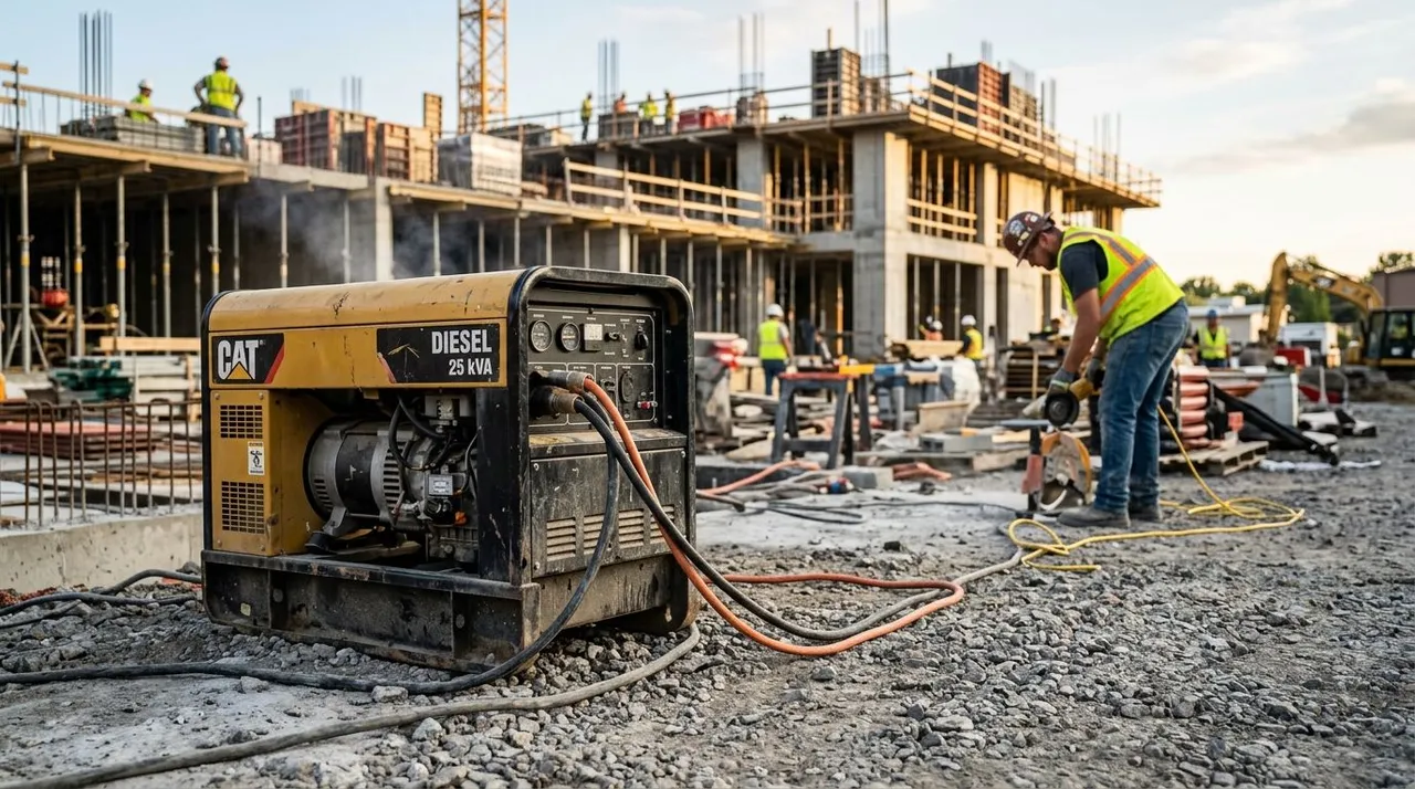 Gerador para obras: como escolher em 2026