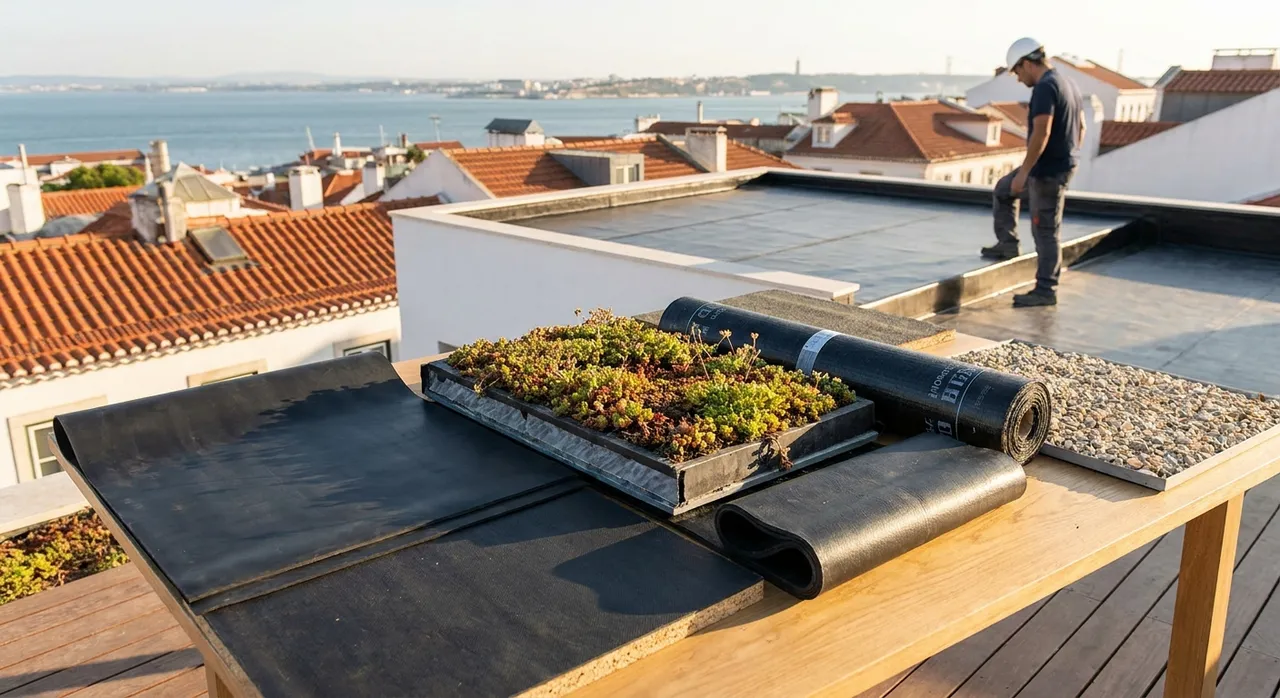 Melhores Materiais para Telhado Plano em Portugal 2026