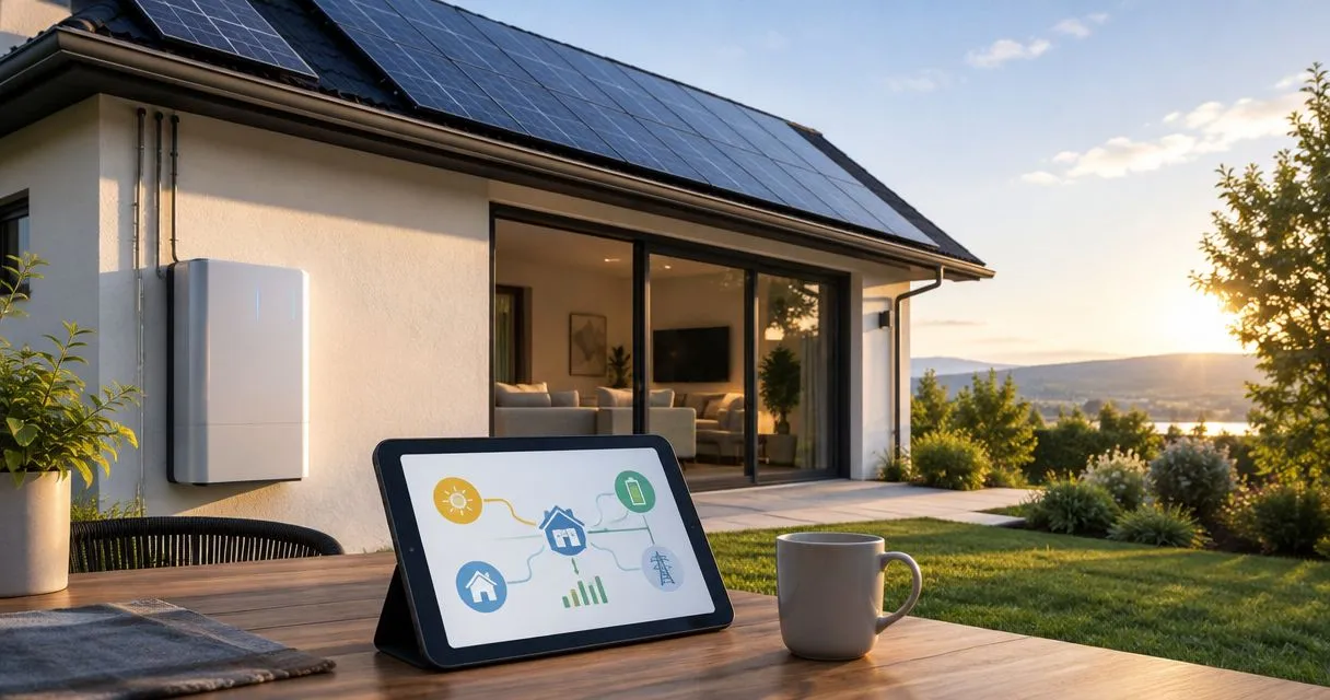 Painéis solares à bateria doméstica: workflow de autoconsumo 2026