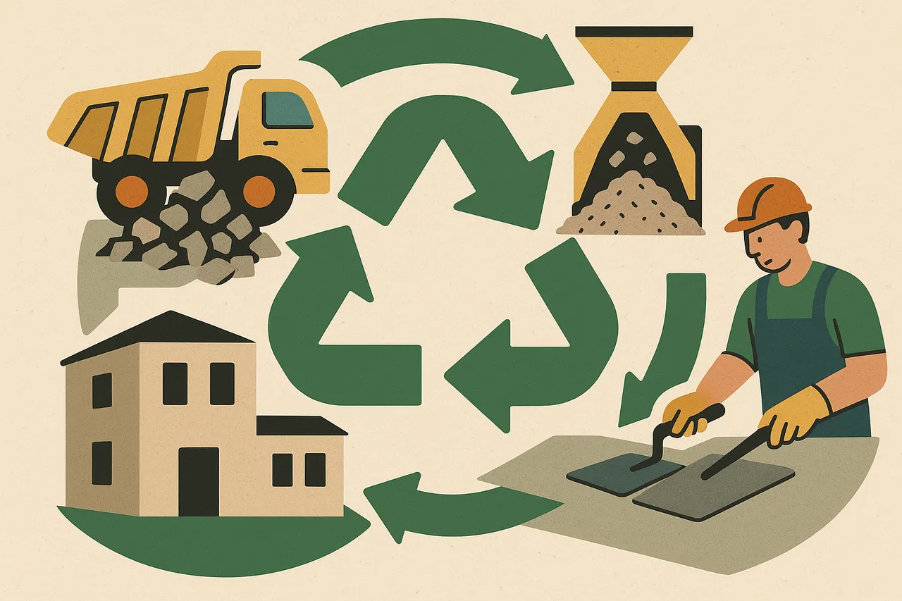 Economia circular betão reciclado