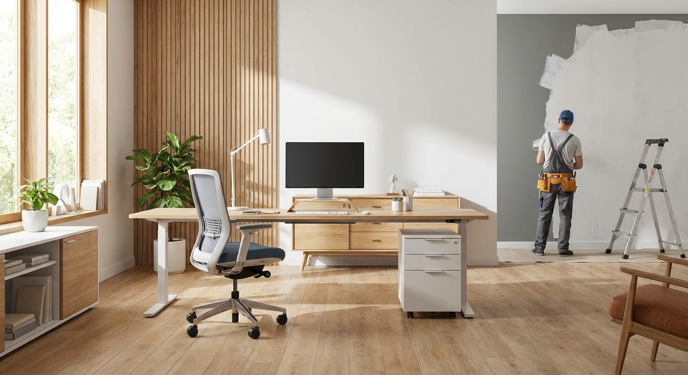 Remodelação de escritório em casa para trabalho remoto